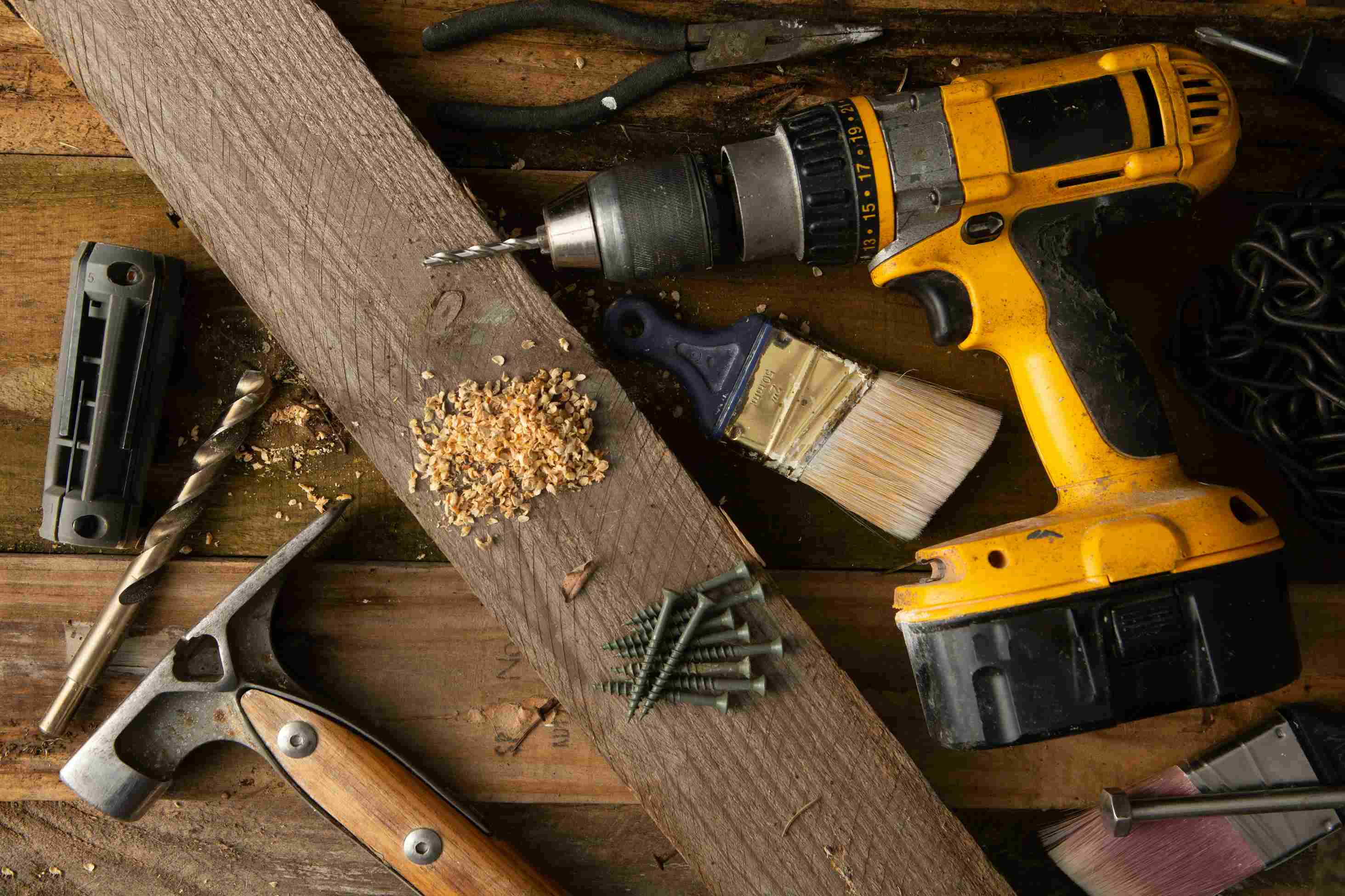 Technician preparing tools for home repair
